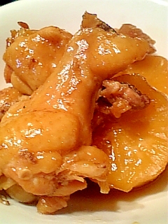 お手軽 鶏手羽の照り煮 圧力鍋使用 レシピ 作り方 By 寝虎太郎 楽天レシピ