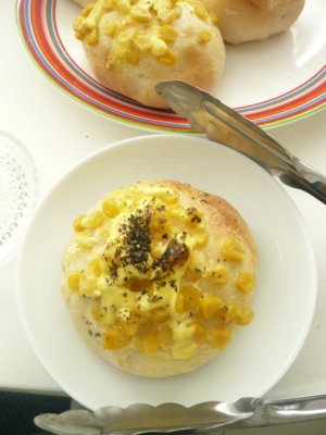 HBで生地を作るコーンパン