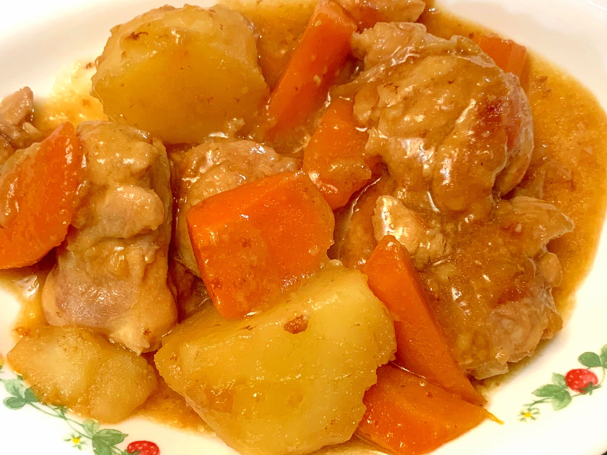 鶏もも肉とじゃがいものつやつや煮♪