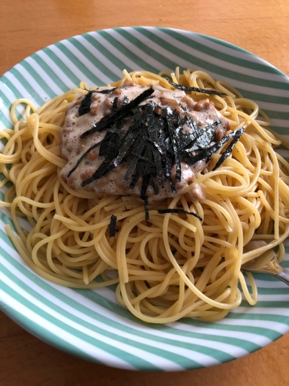 すぐ出来る☆簡単ウマイにんにく納豆パスタ