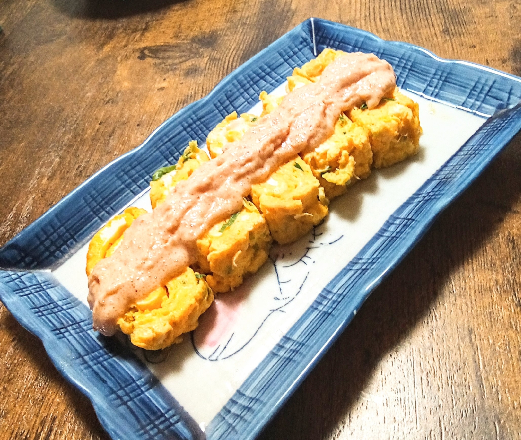 明太マヨのせだし巻き卵