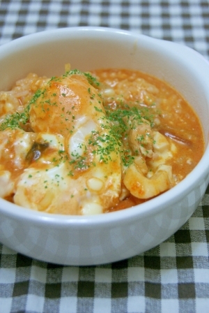 キムチ鍋の残りを使って!チーズキムチ雑炊