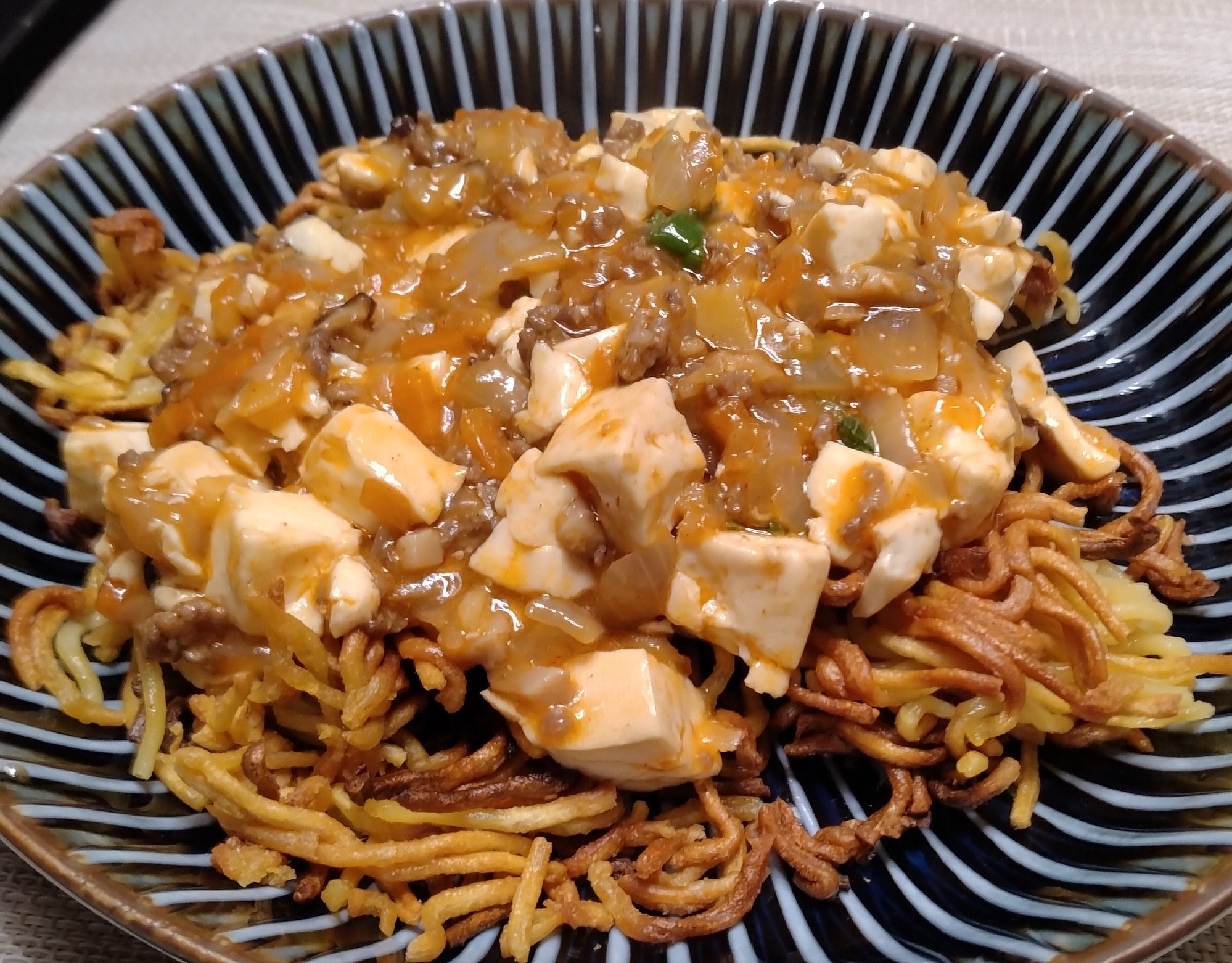 パリパリ麺の麻婆豆腐あん焼きそば