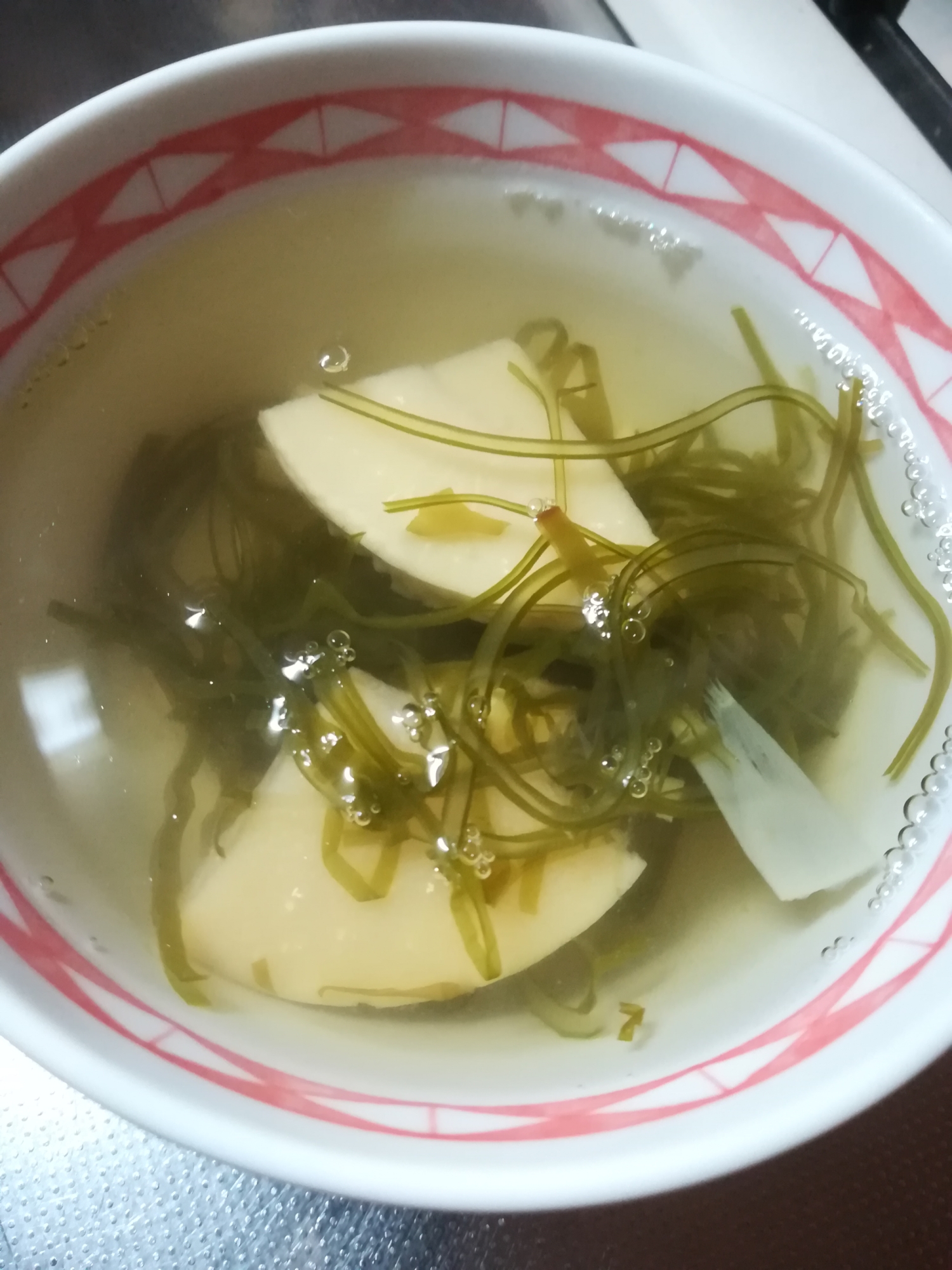 タケノコと糸昆布のお吸い物