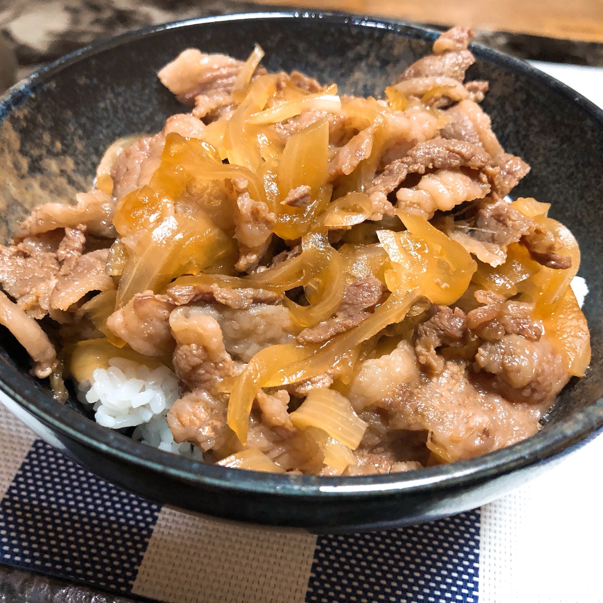 やっと抜群の味に辿りつきました！最高の牛丼♡