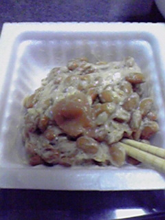 納豆の食べ方-梅＆おろし生姜♪