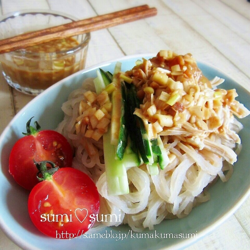 ピーナッツクリームでOK!ゴマだれ棒々鶏冷麺
