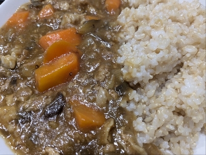 実はかぼちゃたっぷりカレーライス