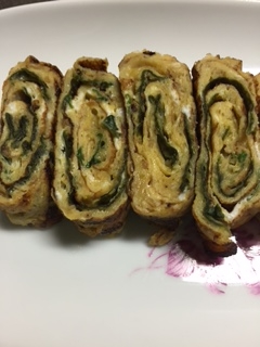 海苔とシソ巻き卵焼き