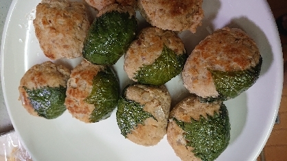 おからの大葉包み和風ハンバーグ