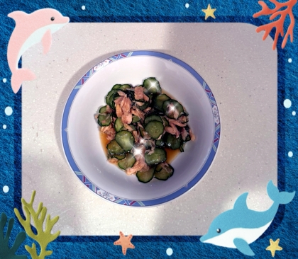 きゅうりとツナのポン酢和え