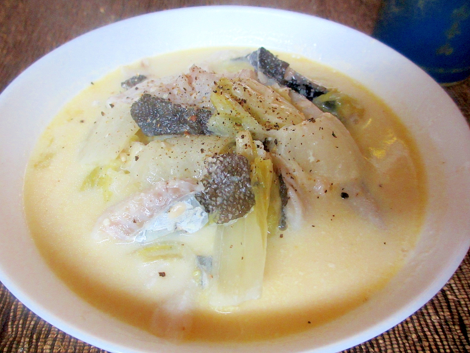 タラと白菜の味噌バター豆乳スープ レシピ 作り方 By Mococo05 楽天レシピ