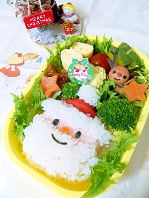 簡単キャラ弁 クリスマス サンタのお弁当 レシピ 作り方 By Cherry05 楽天レシピ