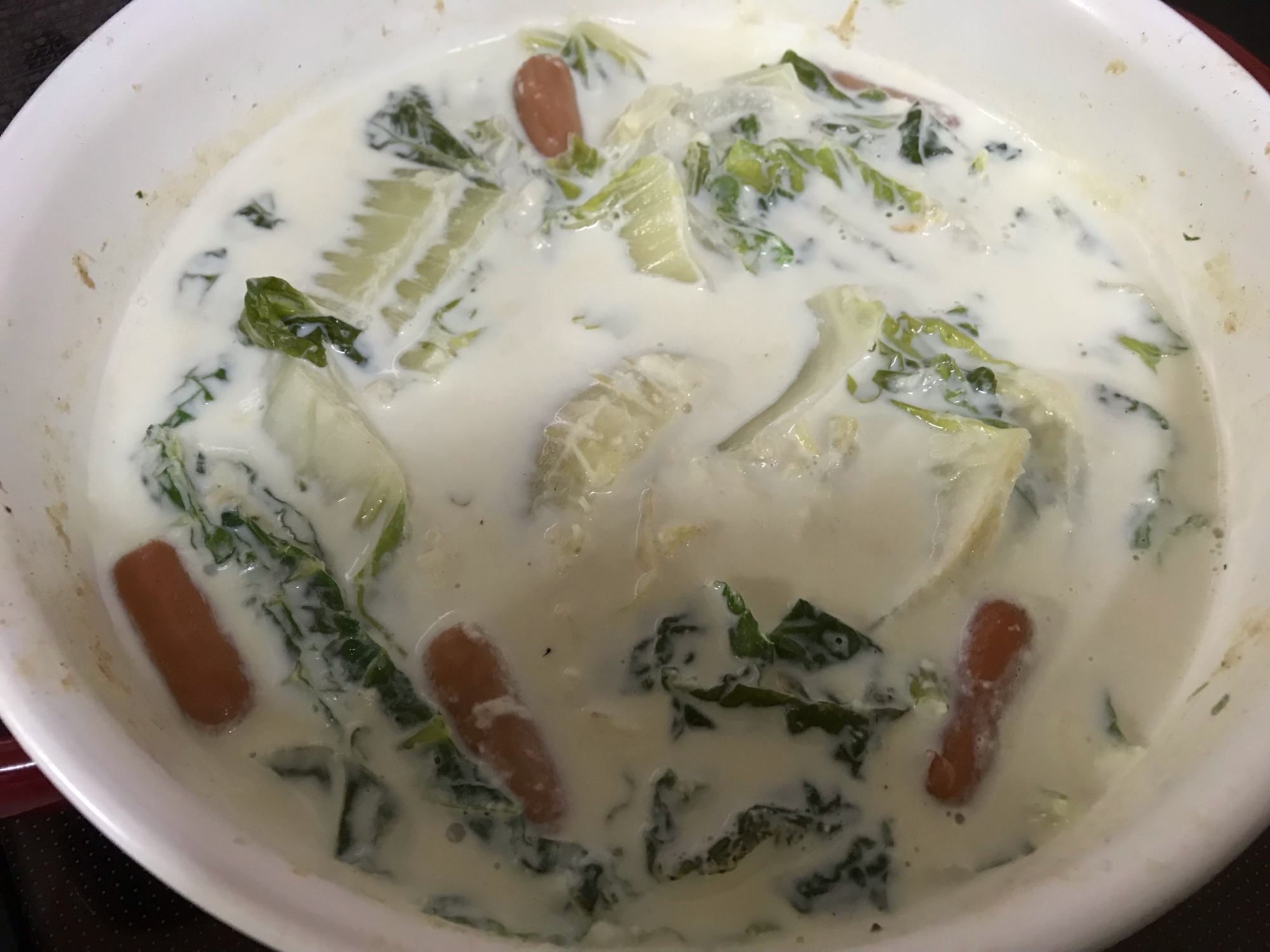 白菜のミルクコンソメスープ