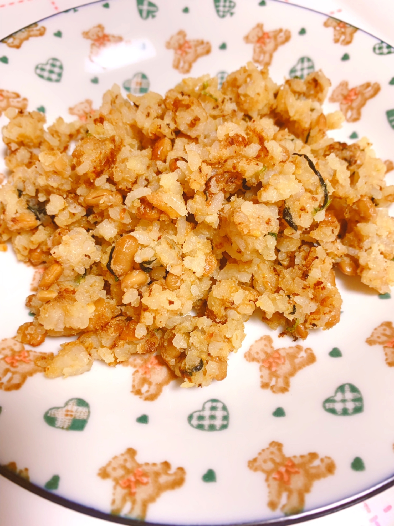納豆とおからの 味噌チャーハン