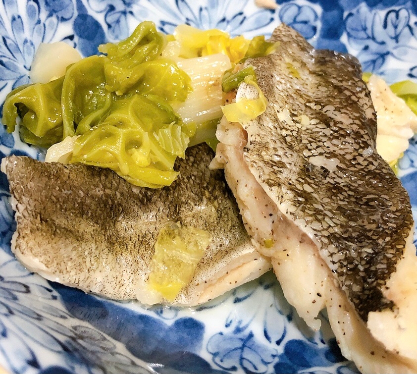 シンプル♡鱈と野菜の蒸し煮