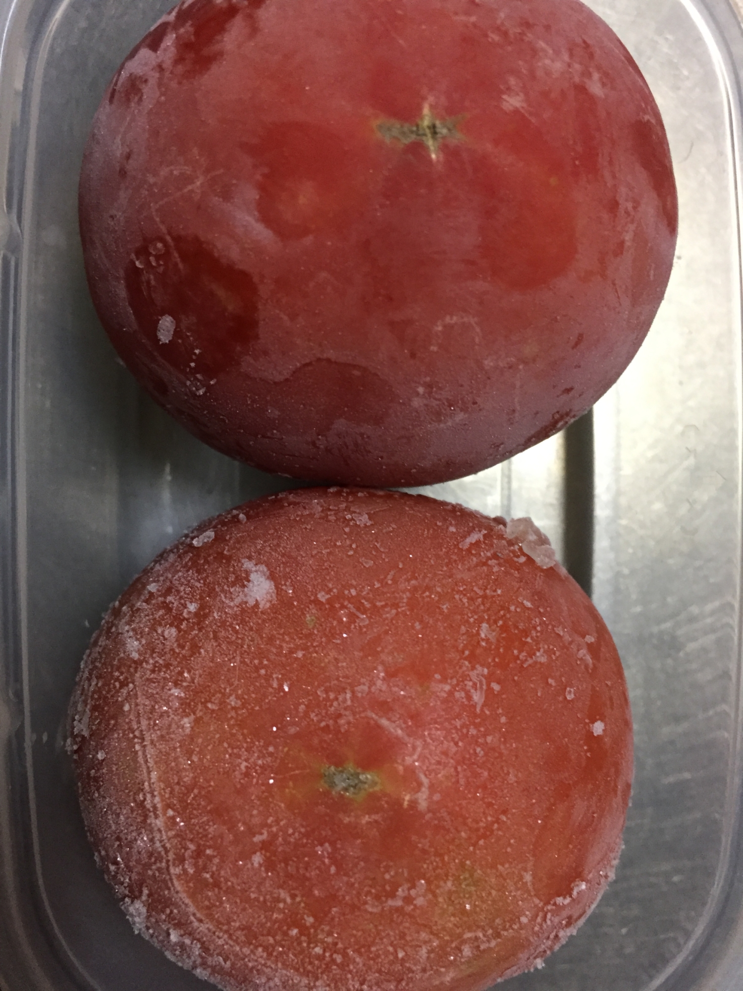 冷凍トマト保存、およそ1ヶ月半