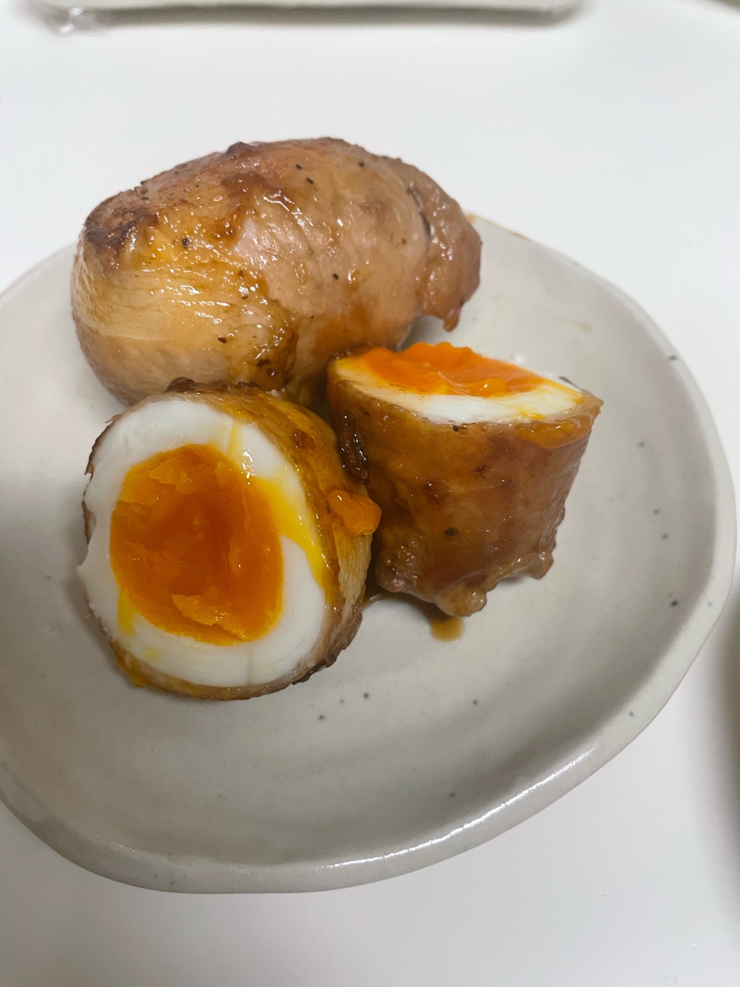 ゆで卵の肉巻き