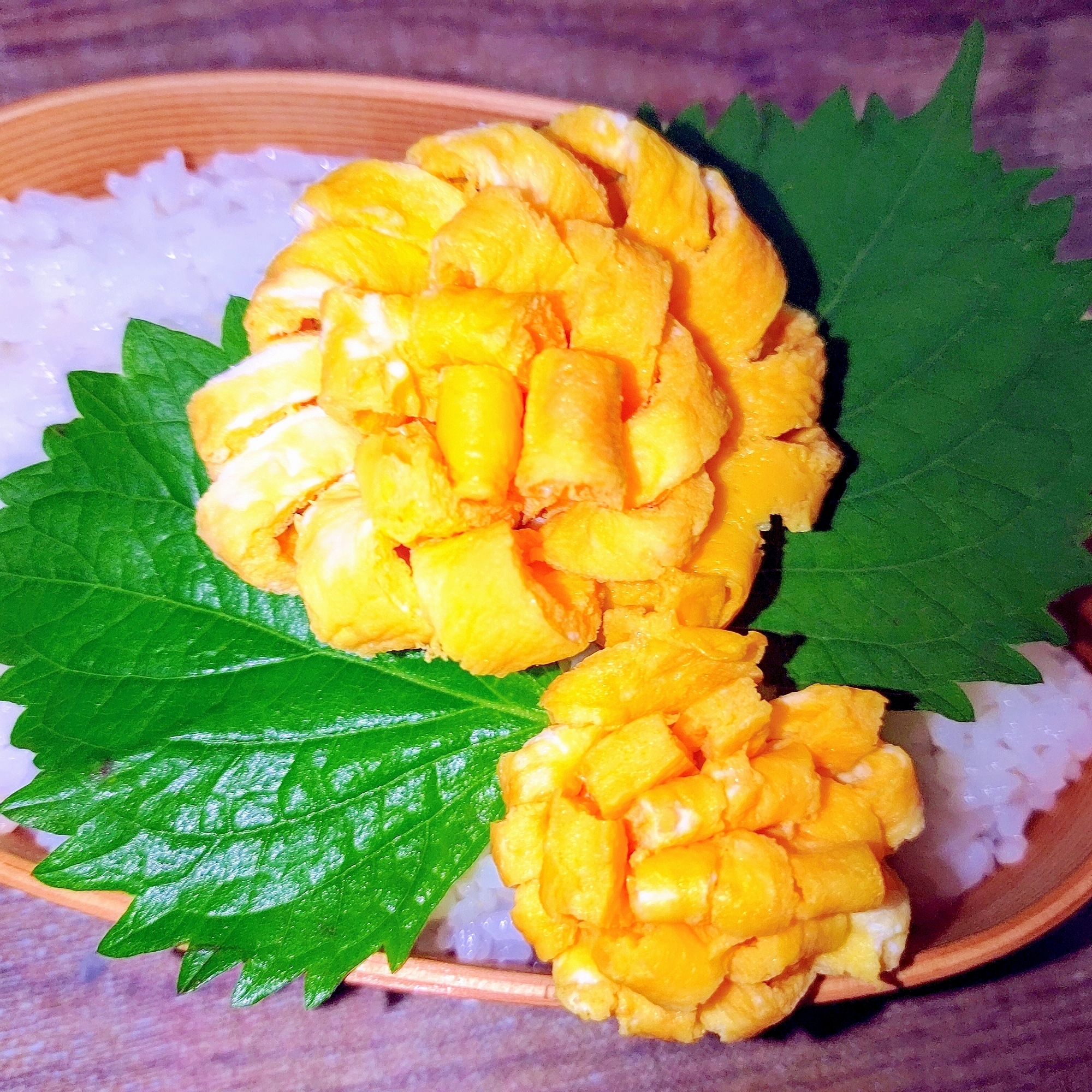 秋は菊☆卵焼き