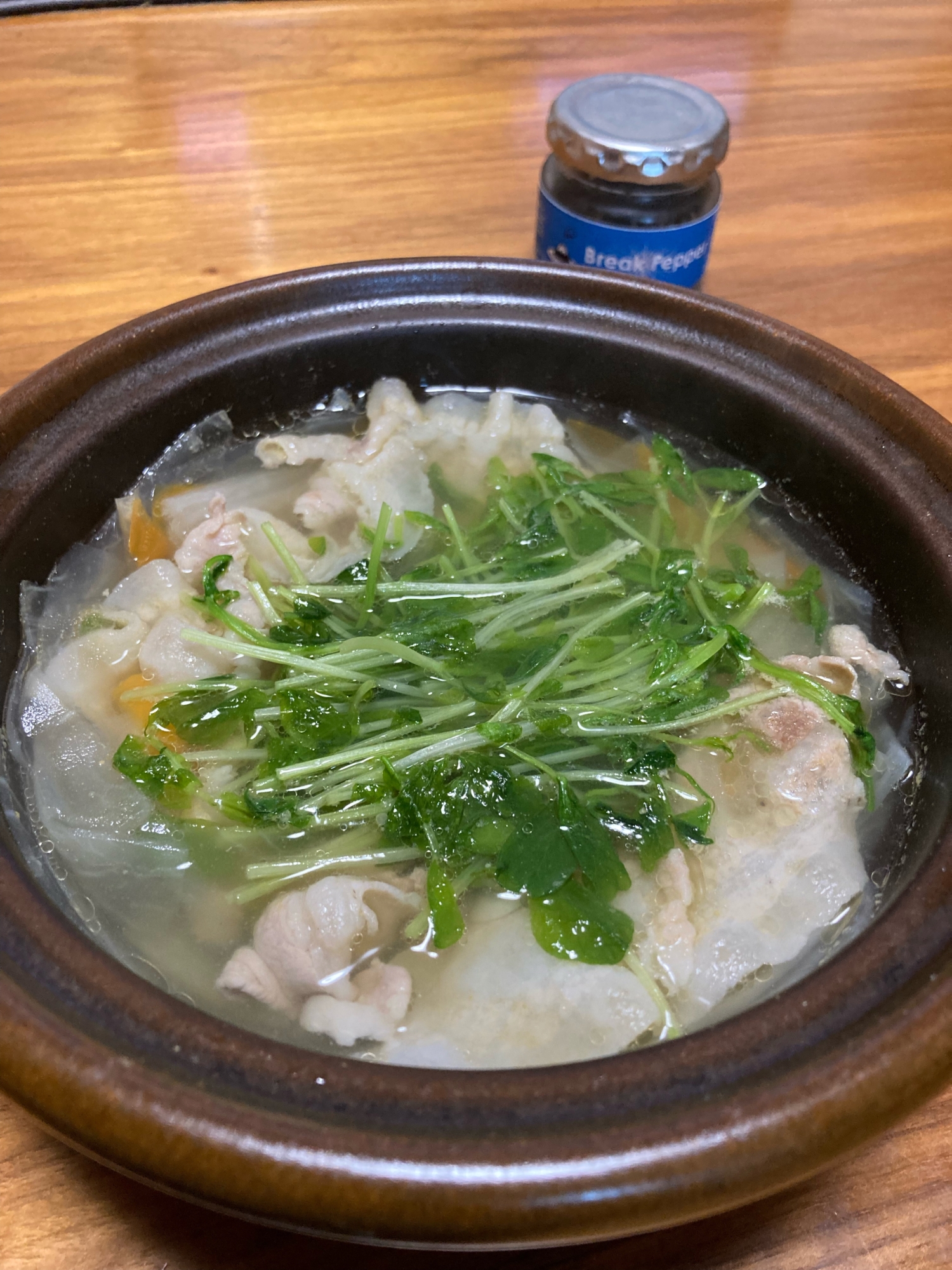 豚バラ肉と大根とにんじんのとろとろ鍋