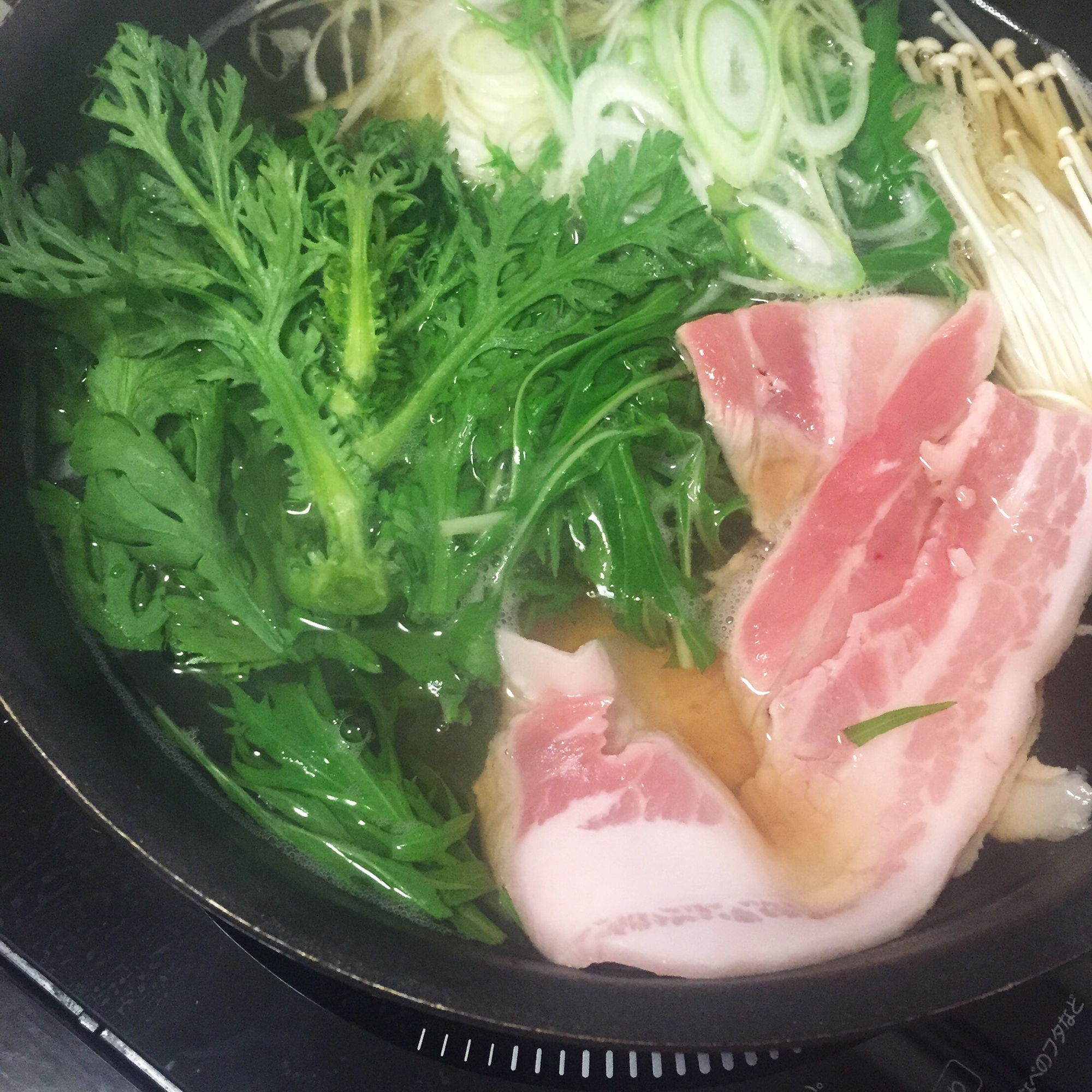 スープも一緒に食べる*あご出汁しゃぶしゃぶ