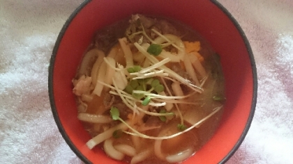 めんつゆでささっと♪肉うどん