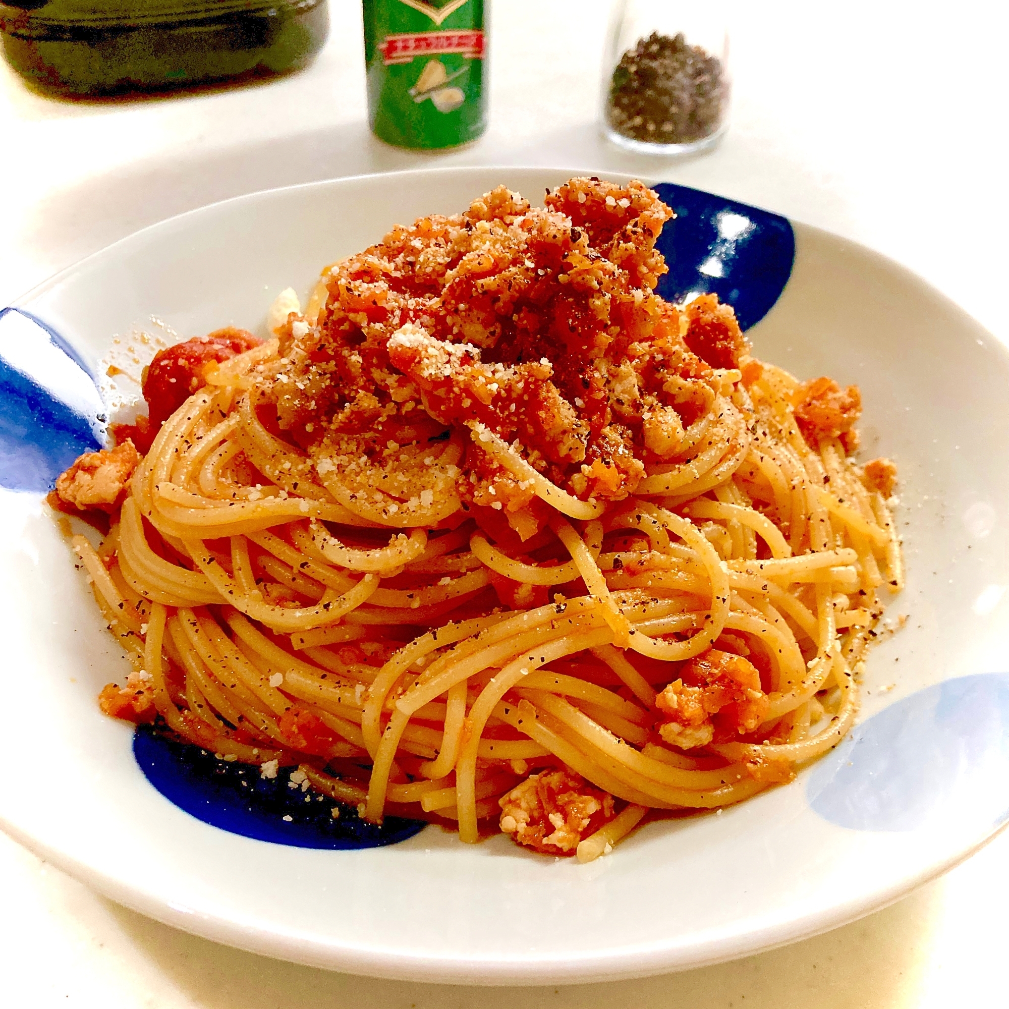 簡単！鶏むねミートソースパスタ