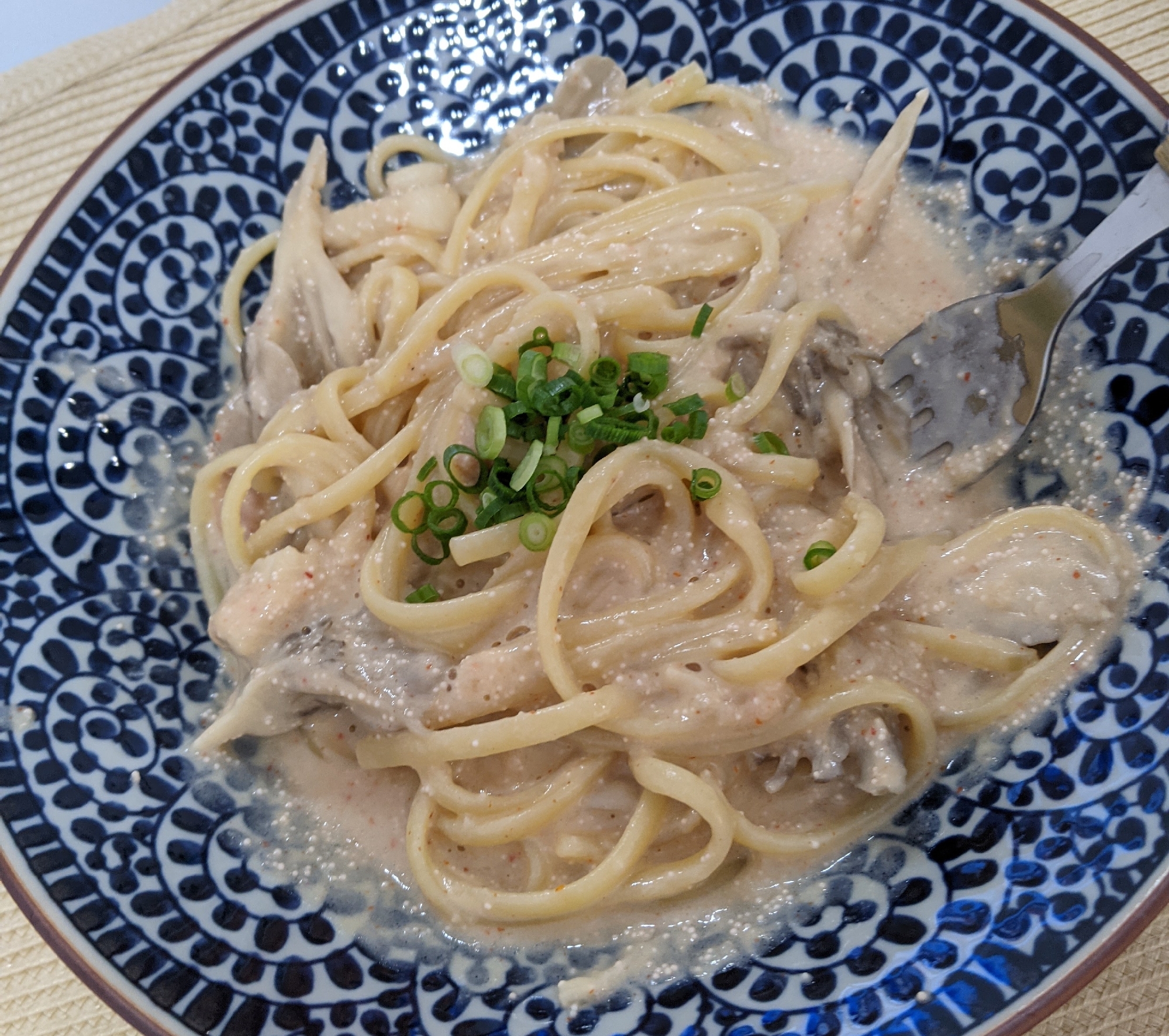 食塩不使用！減塩！でも満足感！明太クリームパスタ♡