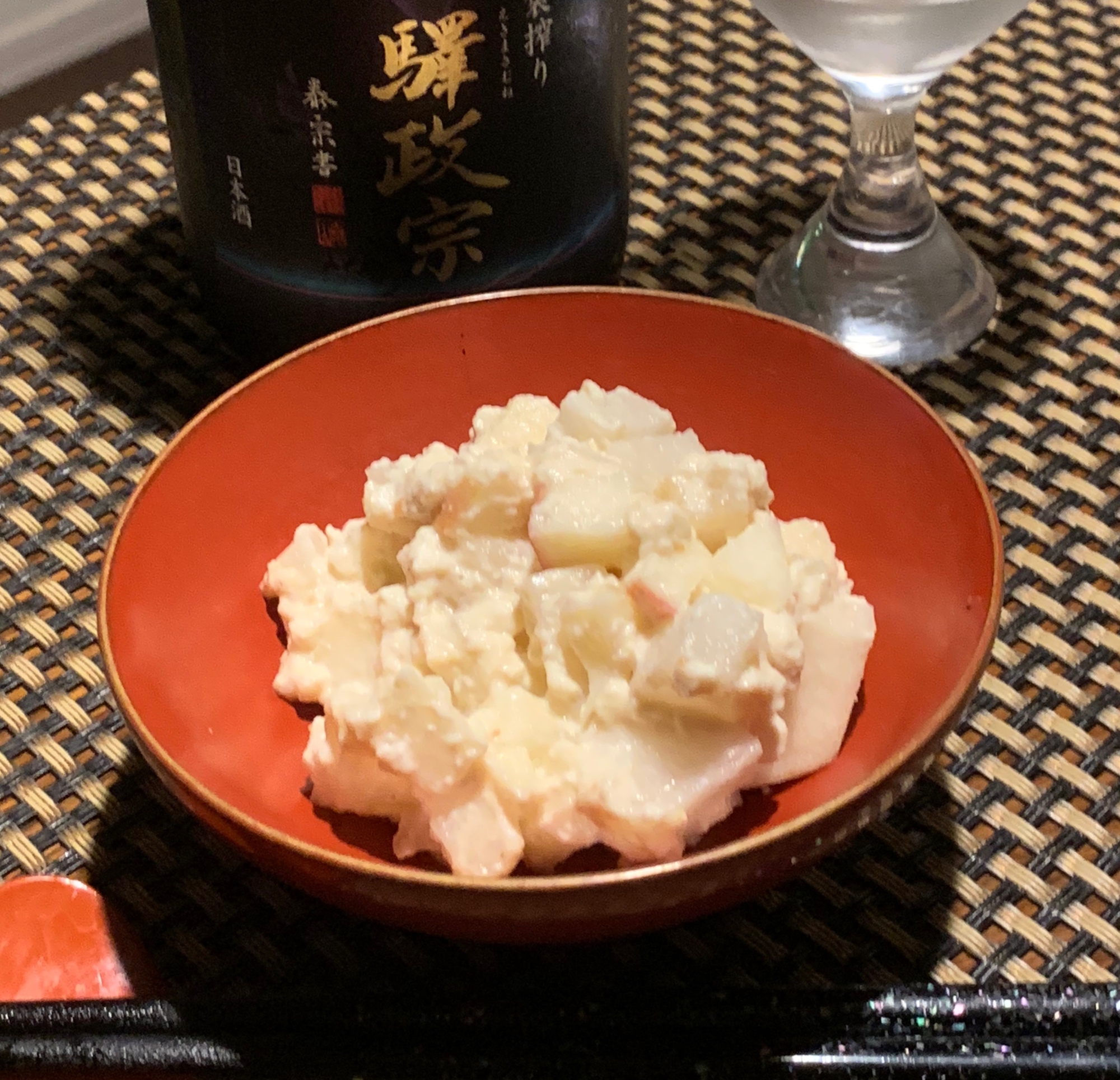 白ワインに日本酒に、梨と林檎の白和え