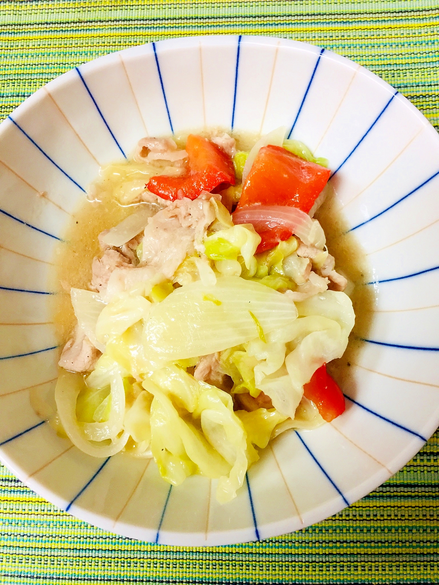パプリカと豚肉の野菜炒め
