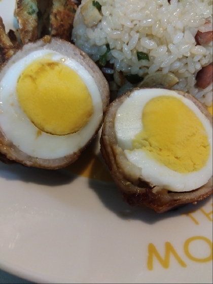 ゆで卵の肉巻き