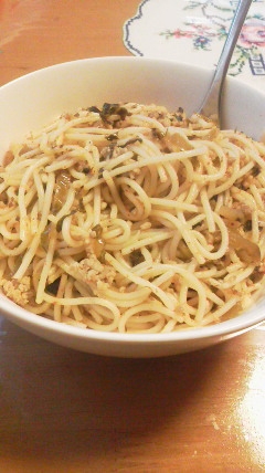 高菜の漬物deパスタ