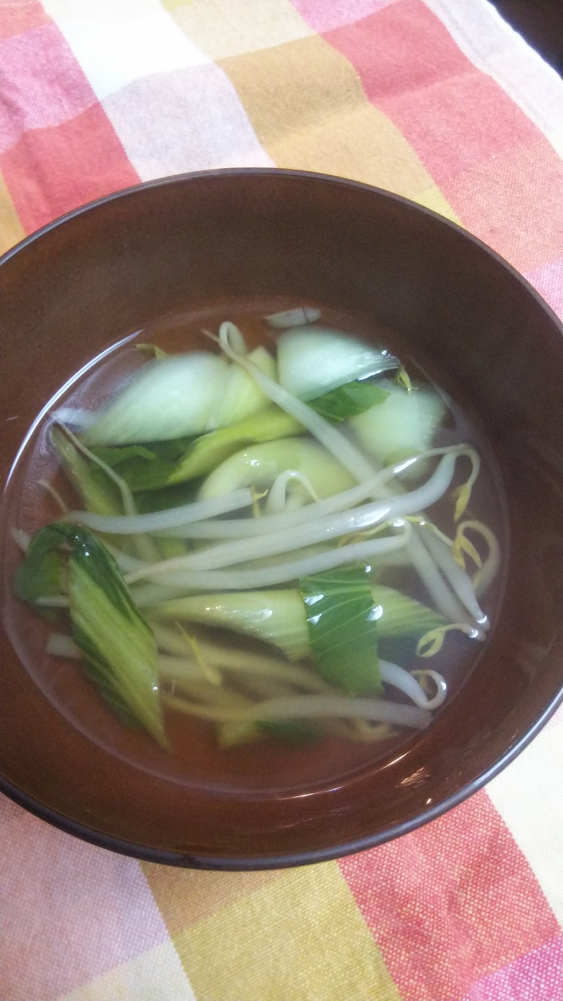 さっぱり☆チンゲン菜とモヤシのスープ