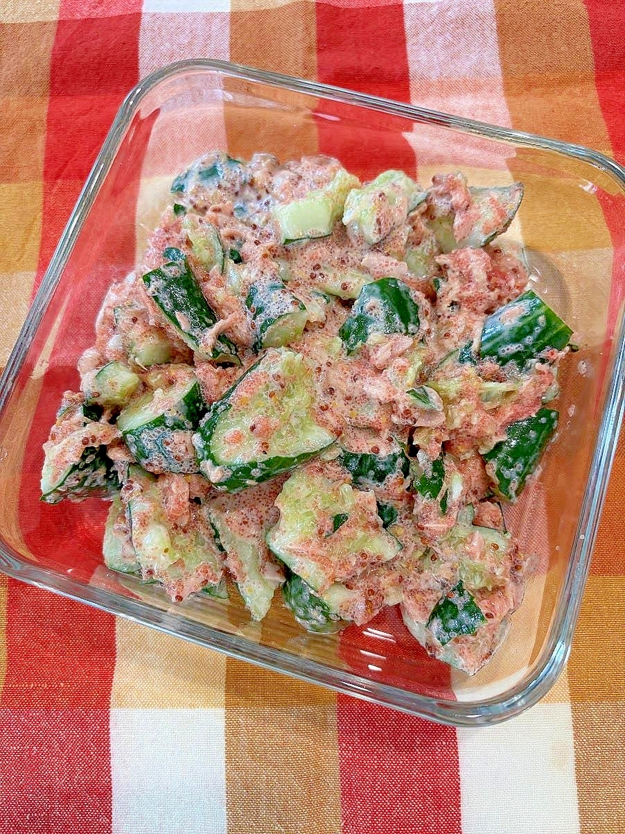 絶品！きゅうりの明太ツナマヨ和え