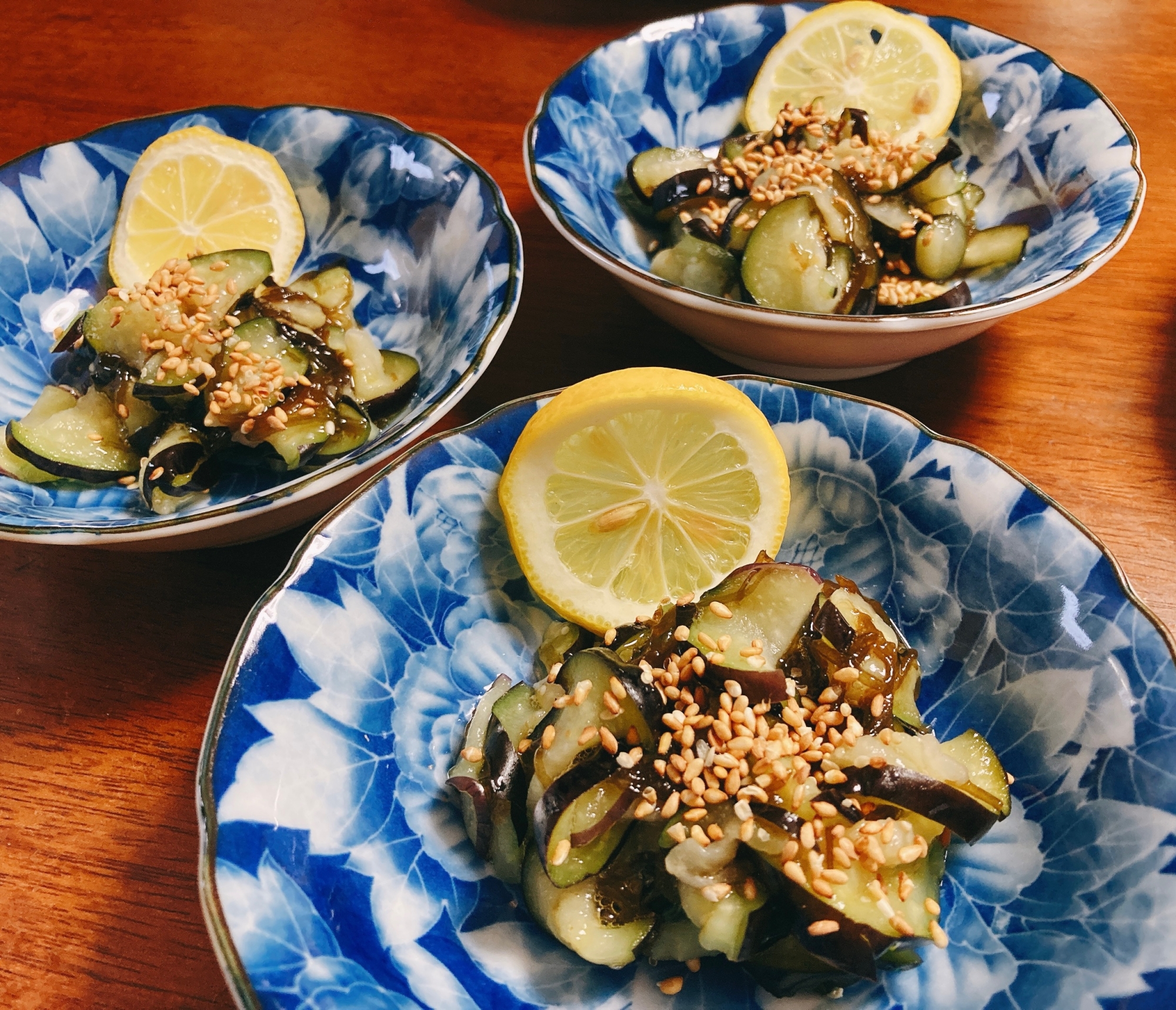 もずくと茄子の酢の物