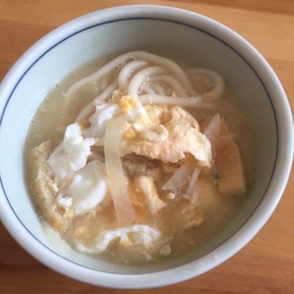 味噌汁の残りでうどん☆