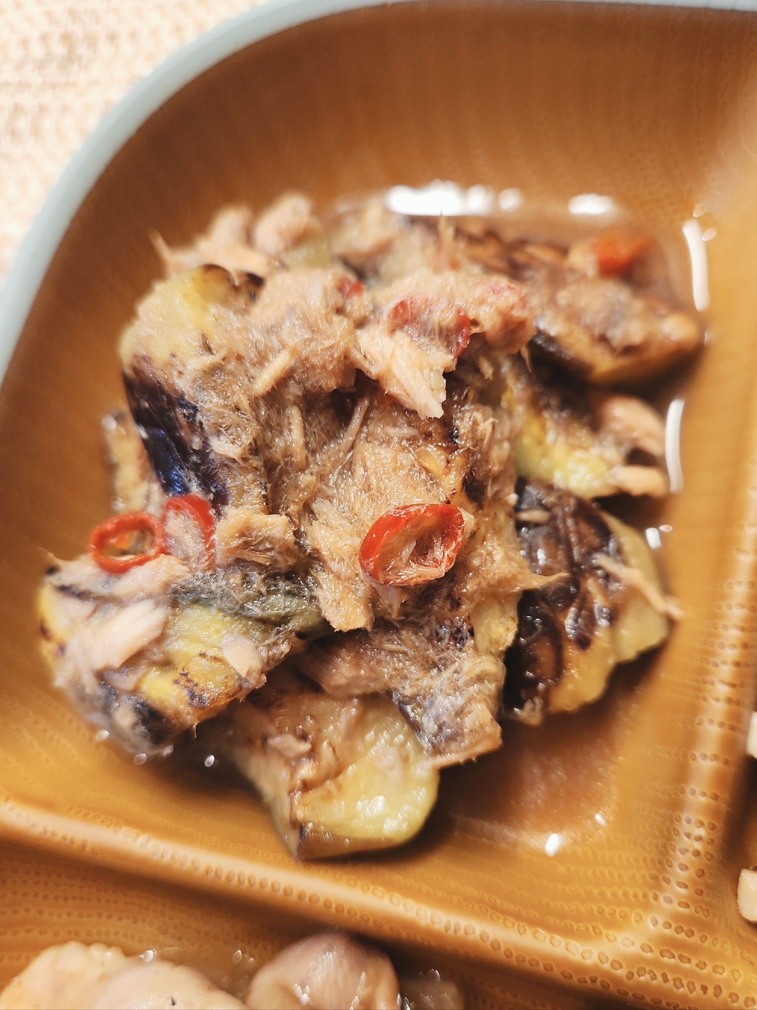 【おかず】茄子のツナ焼き浸し