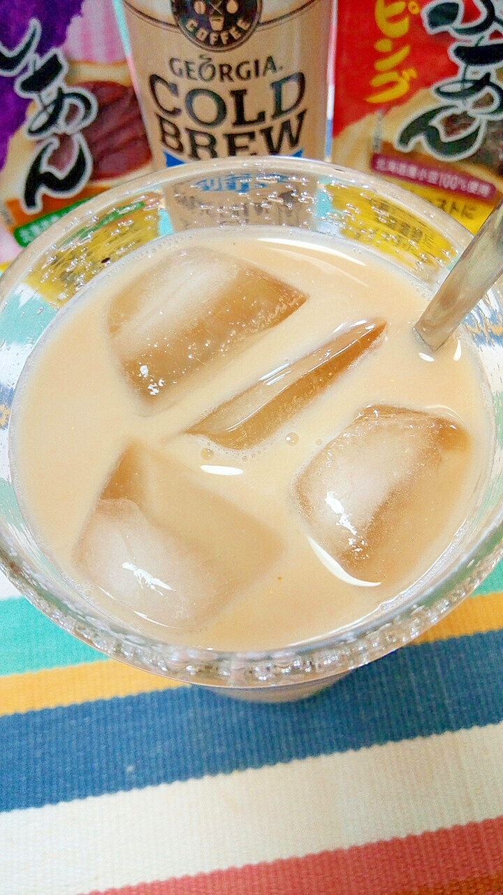 アイス☆あんみつ風きなこカフェラテ♪