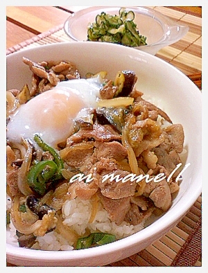 野菜たっぷりスタミナ豚肉丼