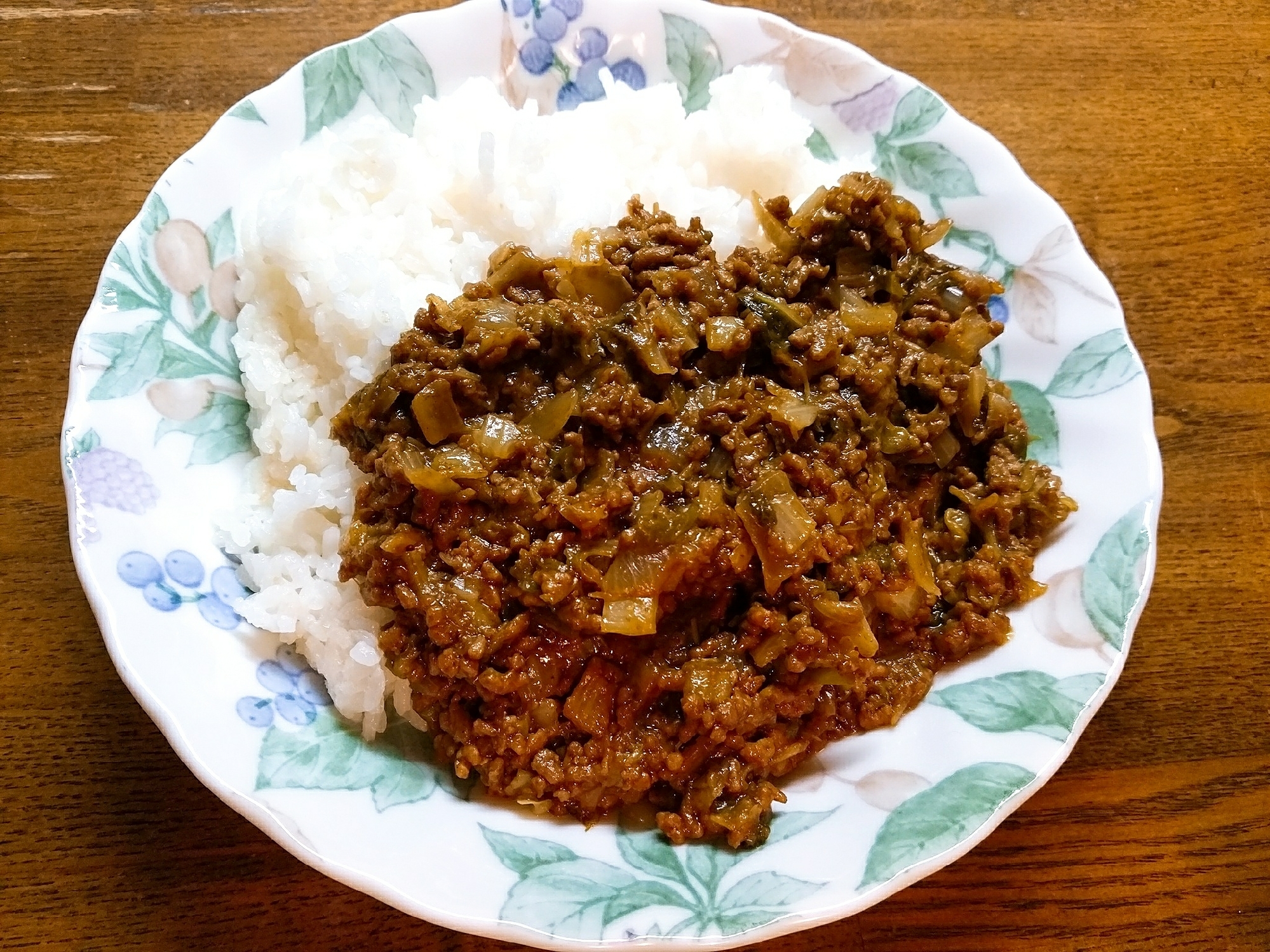 白菜と玉葱のドライカレー