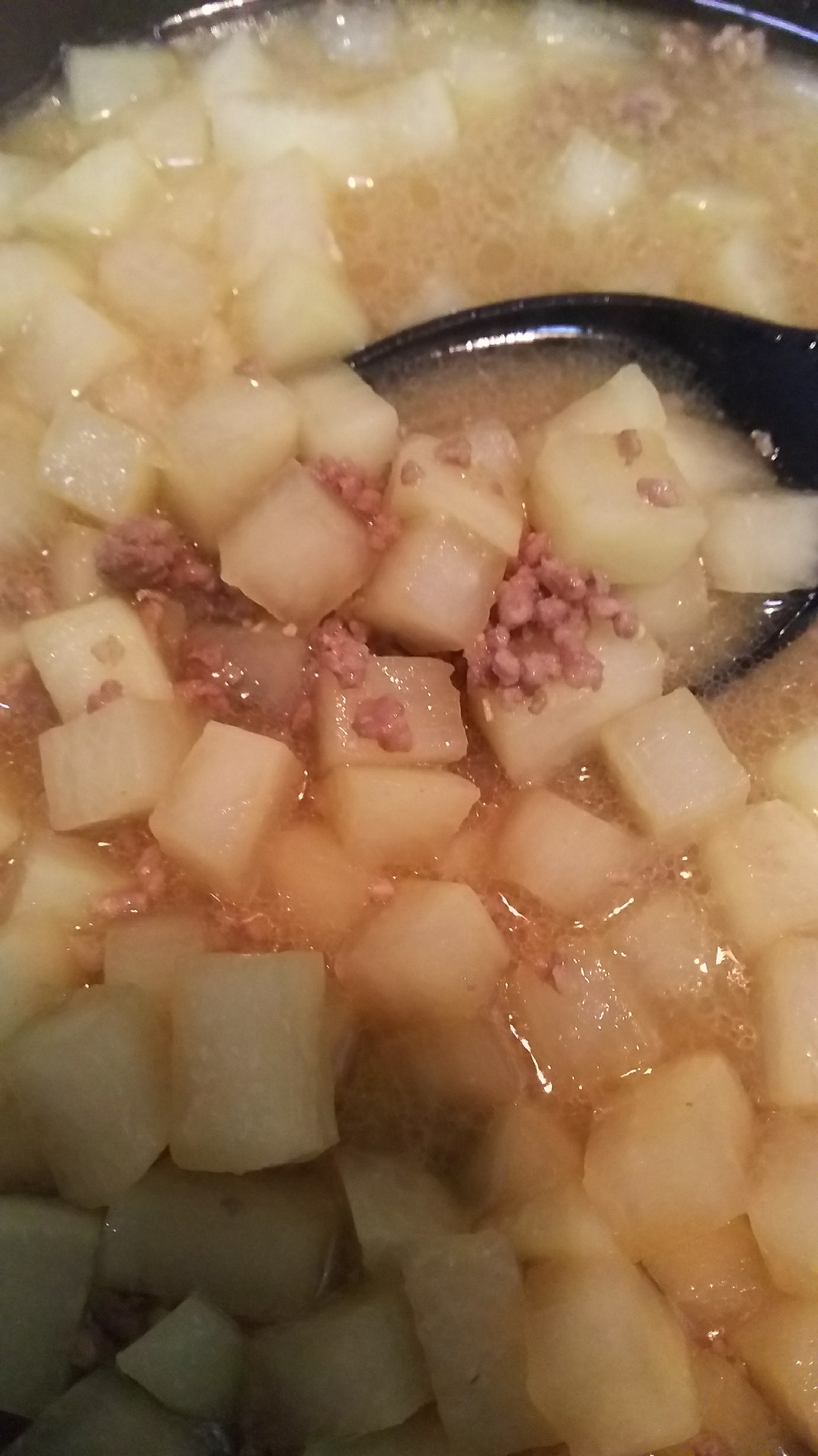 大根と挽肉の味噌煮☆