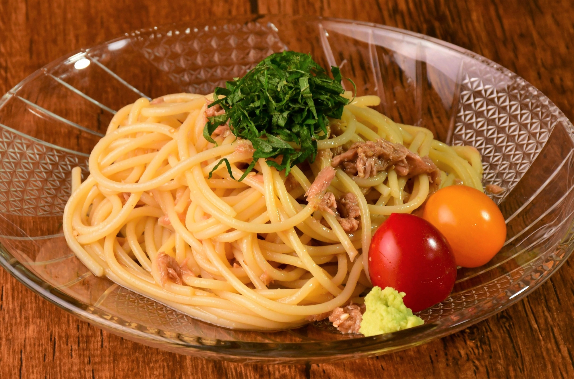 【生わさびドレッシング使用】ツナの冷製パスタ