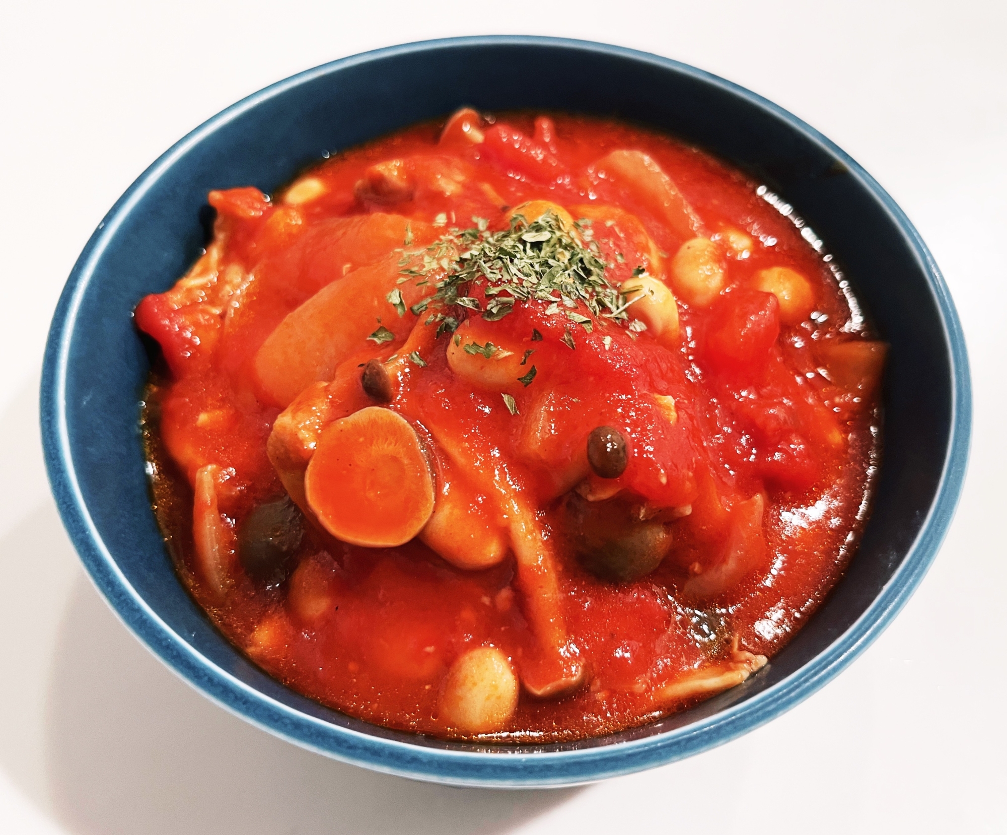 鶏肉と大豆のトマト煮込み