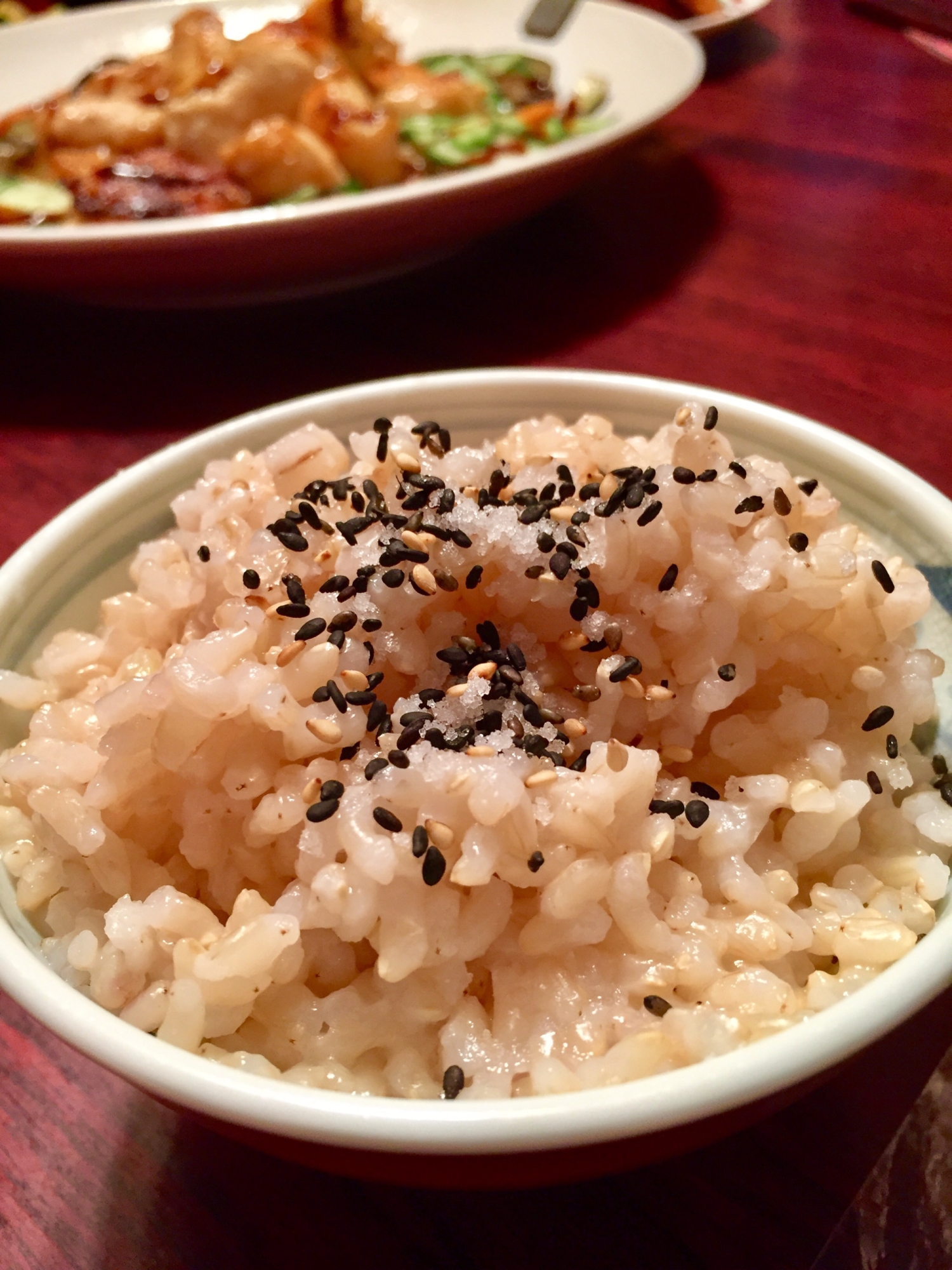 土鍋でもっちり♡美味しい玄米と雑穀の混ぜご飯！