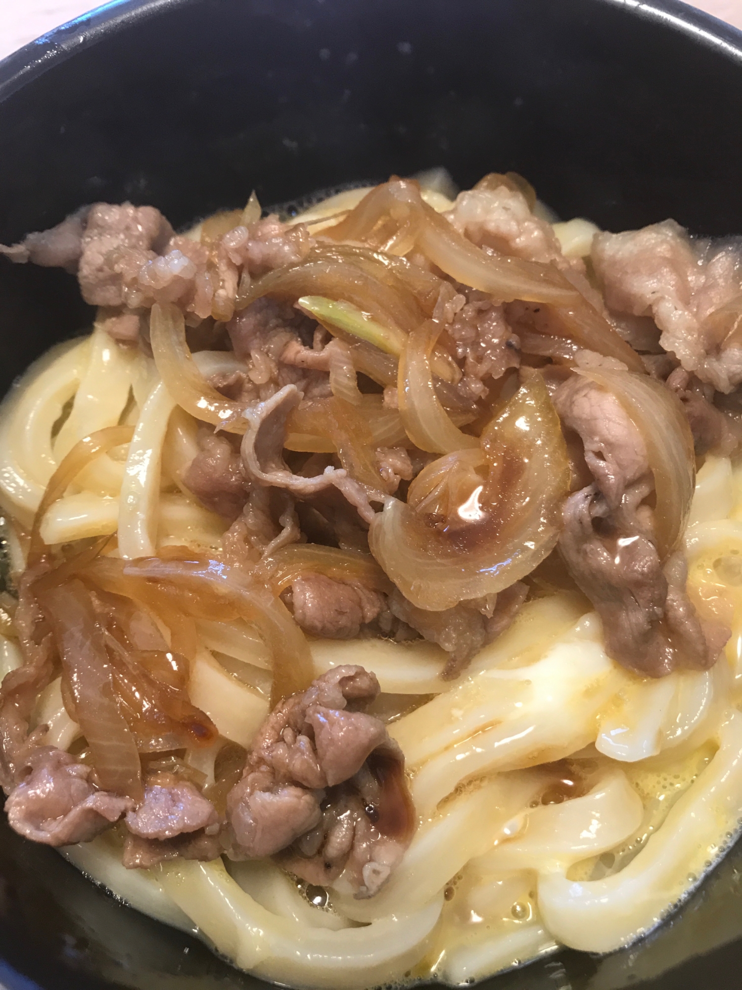 釜玉肉うどん