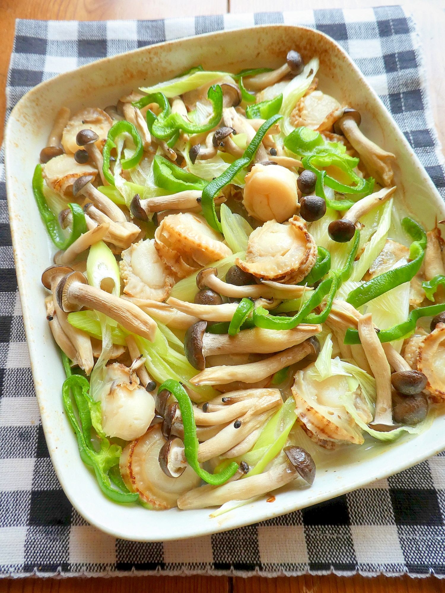 ベビー帆立の蒸し焼き☆簡単ヘルシー!
