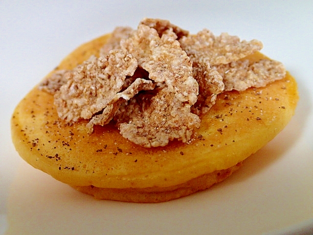 メープルとオールブランとココアの大豆粉パンケーキ レシピ 作り方 By ぷ みぃまま 楽天レシピ