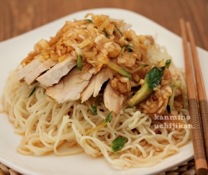 蒸し鶏のねぎだれ冷やし中華