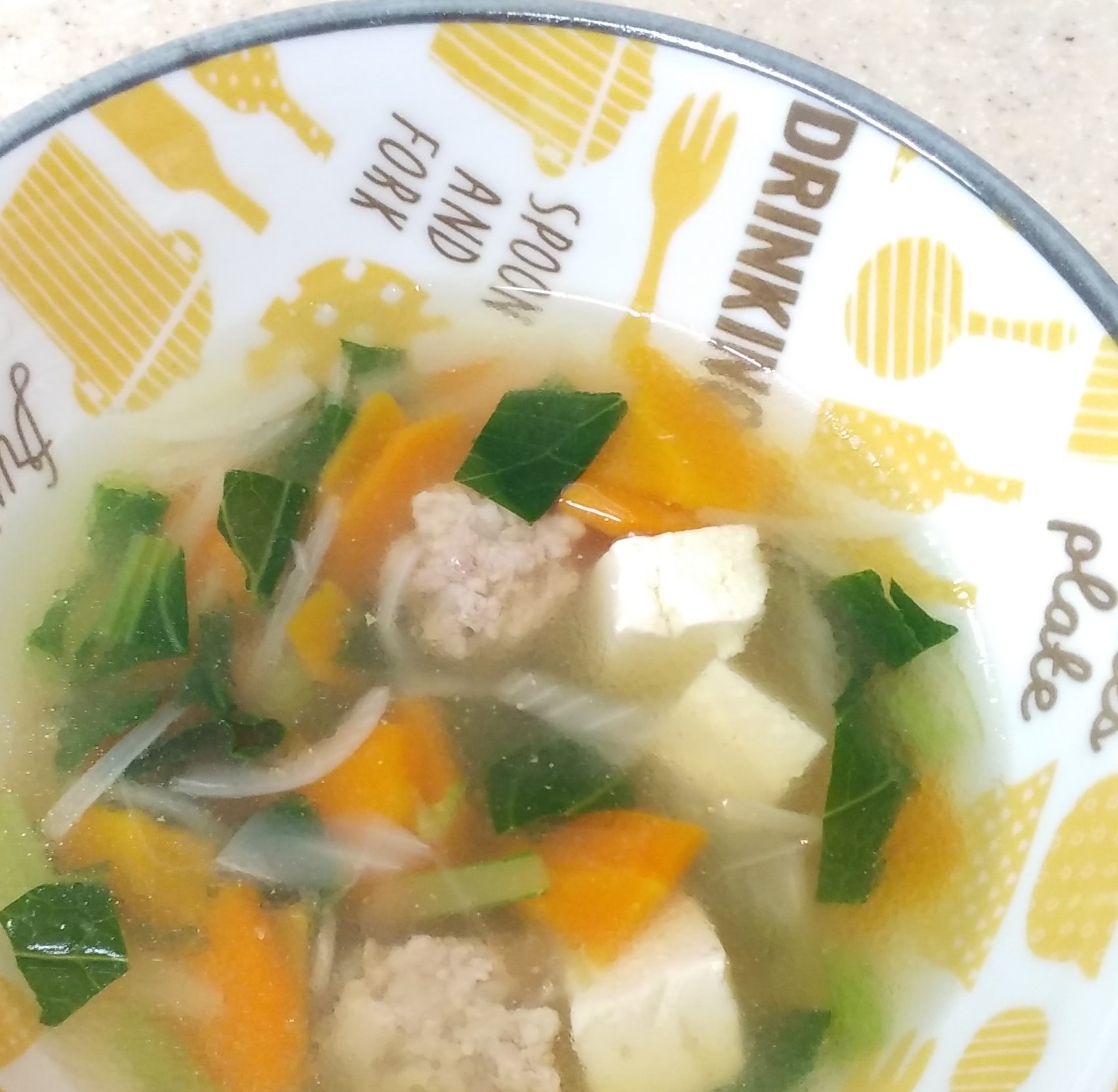 野菜を食べるスープ