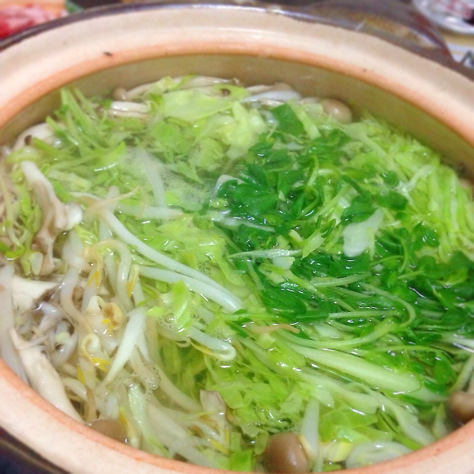 時間がない日の夕食に 野菜たっぷり豚シャキ鍋 レシピ 作り方 By Mi8045 楽天レシピ